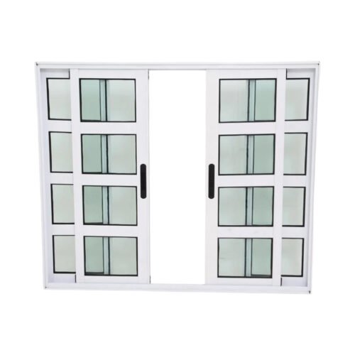 Janela Travessa em Alumínio Branco com 4 folhas – O