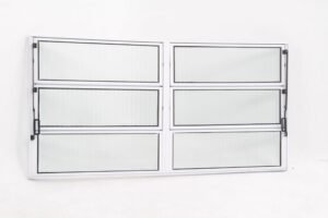 Vitrô Basculante de 2 seções em Alumínio Branco