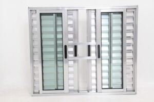 Janela Veneziana de Alumínio Brilhante de 6 folhas