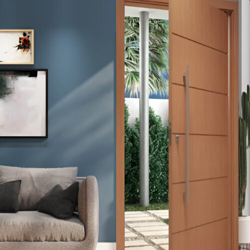 Porta Sólida Pivotante 5 friso quad