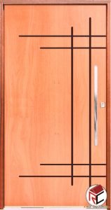 Porta Pivotante Estilo de Madeira