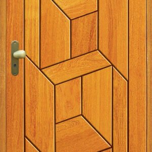 Porta Tridimencional de Madeira