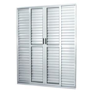 Porta Balcão Alumínio Brilhante 6 Folhas