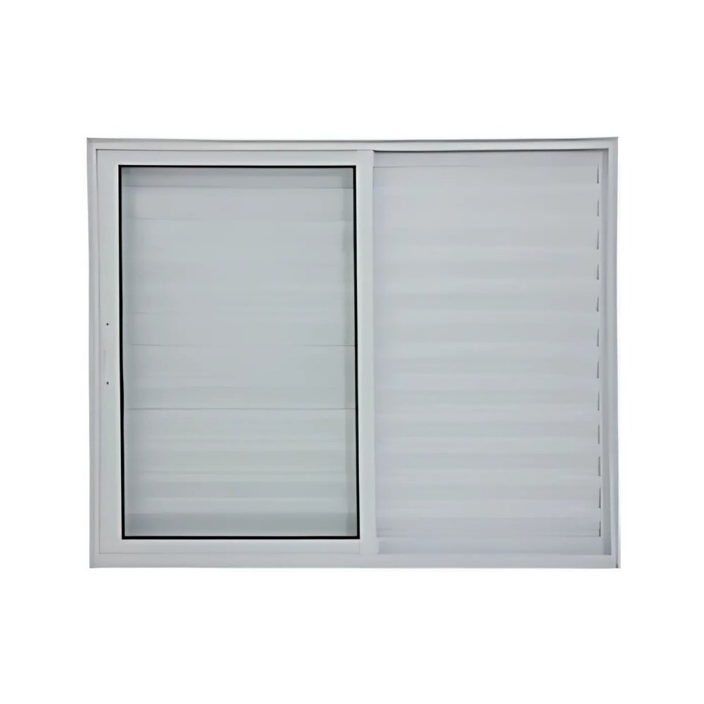 Janela Veneziana de Alumínio Branco de 3 folhas - Premium