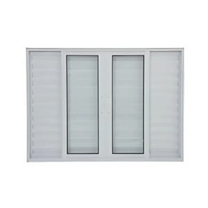 Janela Veneziana de Alumínio Branco de 6 folhas - Premium
