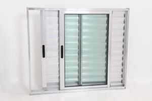 Janela Veneziana de Alumínio Brilhante de 3 folhas- Premium