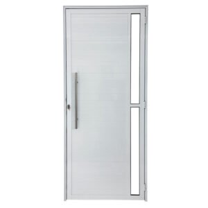 Porta lambril com vidro lateral e puxador em alumínio