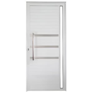 Porta lambril com friso e vidro lateral