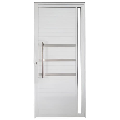Porta lambril com friso e vidro lateral