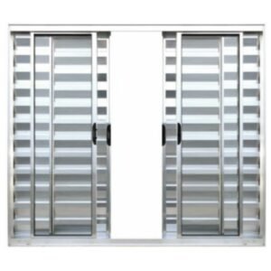 Veneziana 6 folhas alumínio brilhante linha Econômica