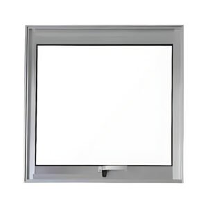 Janela Maxim-ar 1 seção em alumínio brilhante e vidro mini