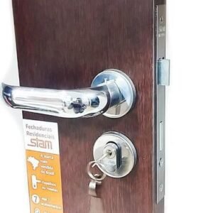 Fechadura Stam Externa Roseta Redonda 803/09 Inox