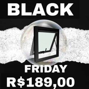 [PROMOÇÃO BLACK FRIDAY] Janela Maxim-Ar 1 seção em Alumínio Preto