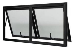 Janela Maxim-Ar 2 seção em Alumínio Preto