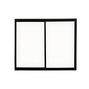 Janela de Vidro de Alumínio Preto com 2 folhas – Modular