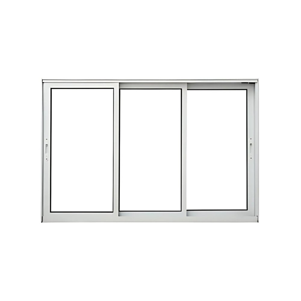 Janela de Vidro em Alumínio Branco de 3 folhas Móveis – Premium