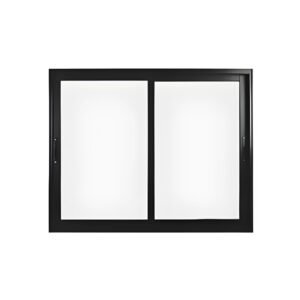 Janela de Vidro em Alumínio Preto de 2 folhas Móveis – Premium