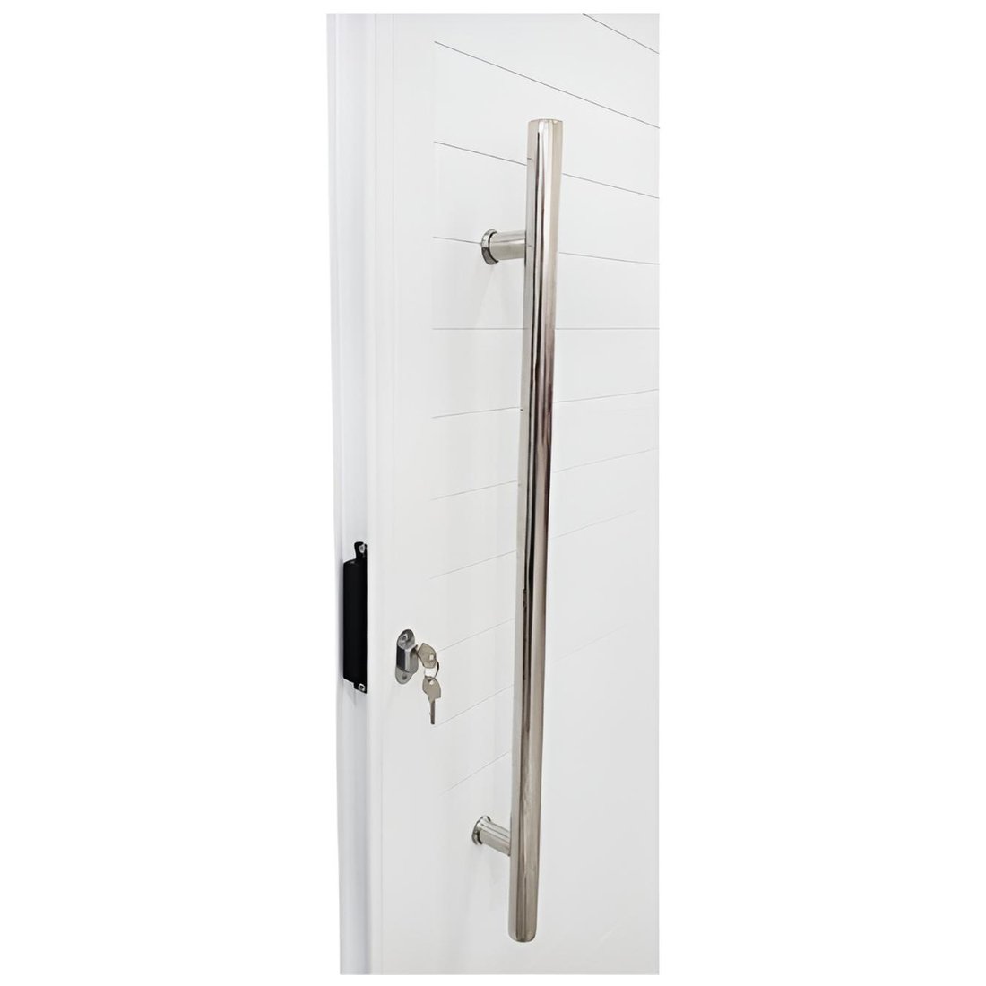 Porta Lambril com Vidro Lateral Inteiro e Puxador em Alumínio