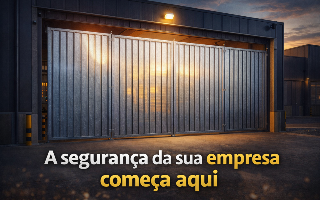 Mais segurança para empresas e galpões com um portão industrial galvanizado