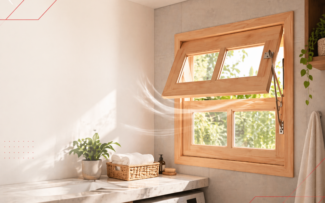 Como melhorar a circulação de ar usando um vitrô basculante de madeira